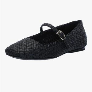 Vince Camuto Black Woven Flats